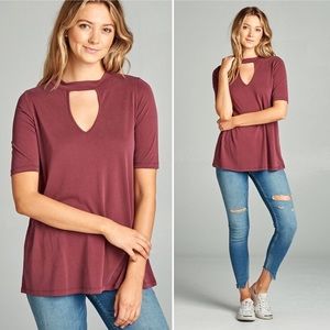 Short sleeve cut out top- NEW